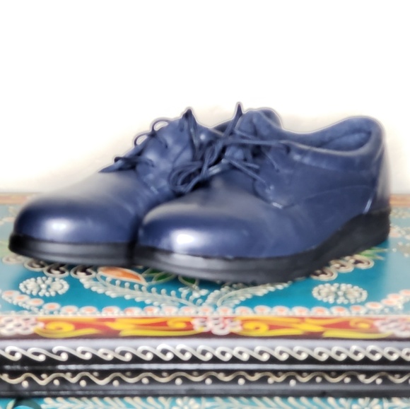 Harmony Extra Depth Comfort Navy Leather Shoes - Picture 4 of 6